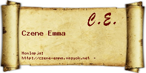 Czene Emma névjegykártya